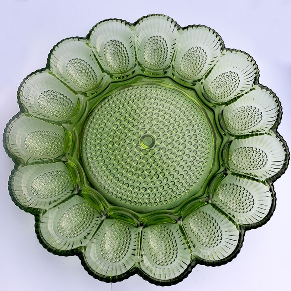Indiana Glass Other - Vintage Hobnail Egg Platter Indiana Glass